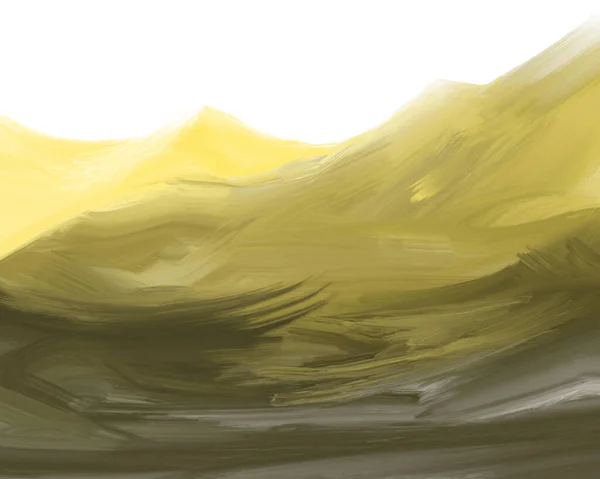 Желтые Горы Рассвете Утренний Туман Горах — стоковое фото