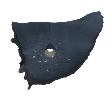 Güveler lambanın ışığına doğru uçar, sevimli bir illüstrasyon.