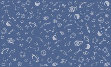 boşluk deseni farklı elementler, arkaplan, takımyıldızlar