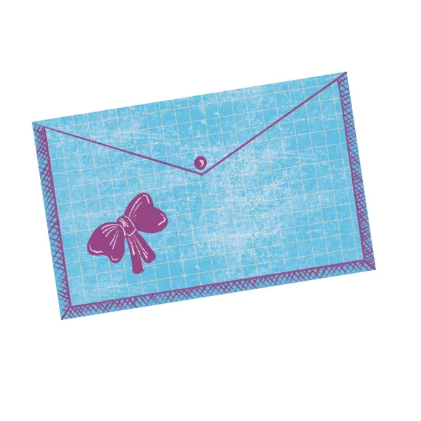 Envelope Presente Azul Para Nascimento Uma Criança — Fotografia de Stock