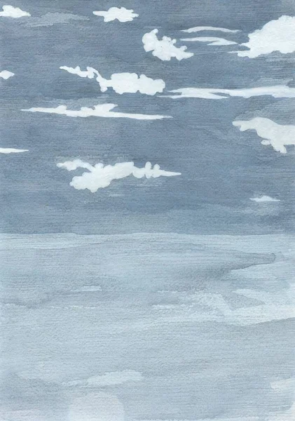 Nubes Blancas Cielo Azul Ilustración Abstracta Fondo —  Fotos de Stock