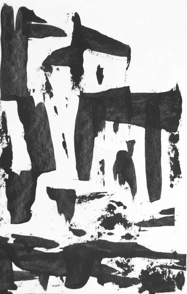 Stadt Abstrakte Schwarz Weiß Zeichnung Grafiken — Stockfoto