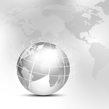 Küre ve harita - küresel iş kavramı ile dünya arka plan