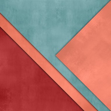 Kağıt arka plan kırmızı yeşil - minimalist düz kapak tasarımı - soyut Infographic katmanlı