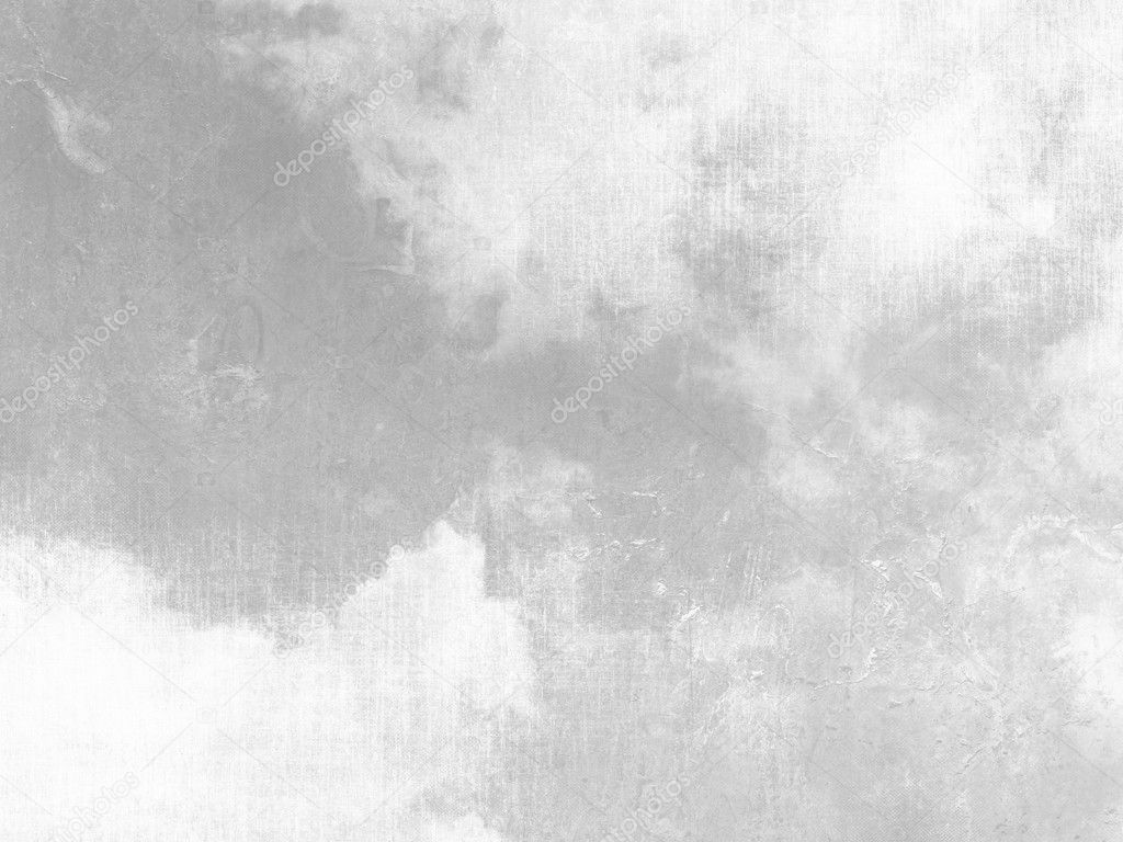 Gray sky background with white clouds and soft vintage texture