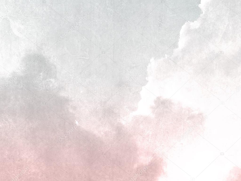 Gray pink sky background vintage in soft watercolor