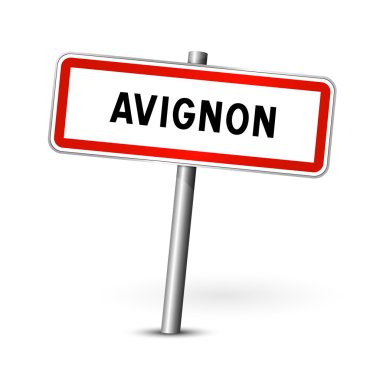 Avignon Fransa - şehir yol işaret - Tabela Pano