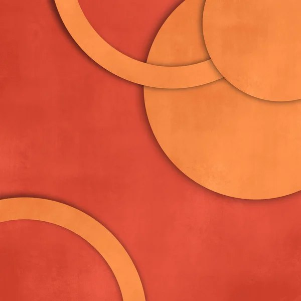 Abstract red background with orange circles — Stock Photo, Image