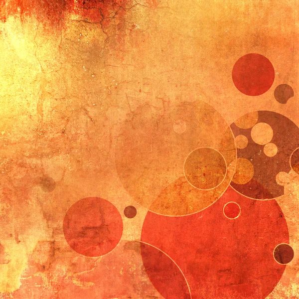 Grunge orange background abstract with circles — Stock Photo, Image