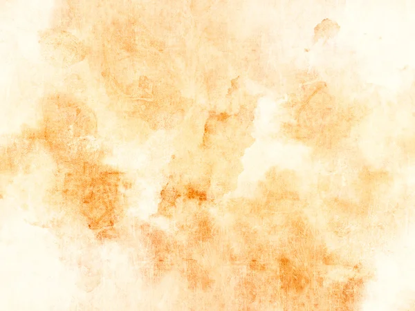 Fundo amarelo alaranjado - textura de aquarela suave - manchas de café abstratas — Fotografia de Stock