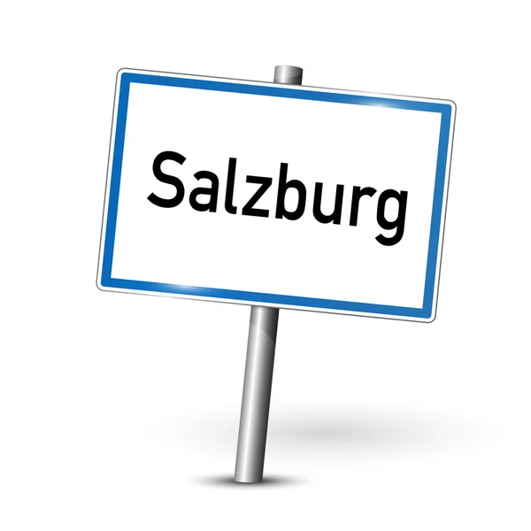 City sign - Salzburg - Austria — Stock Vector