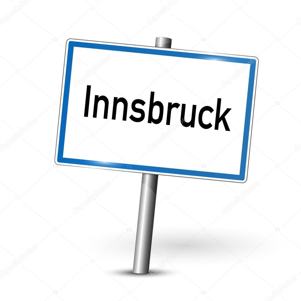 City sign - Innsbruck - Tyrol, Austria