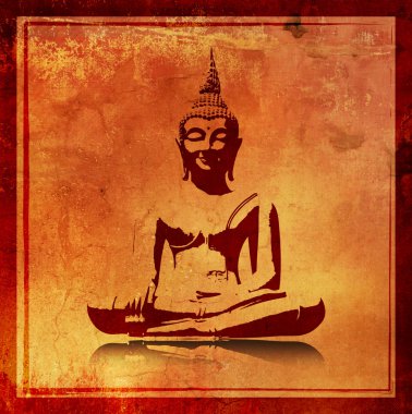 Buddha silhouette clipart