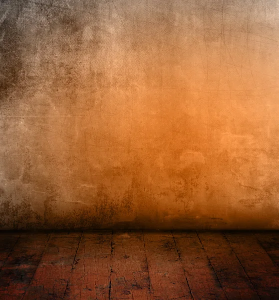 Donkere kamer met glanzende lights - abstracte grunge achtergrond — Stockfoto