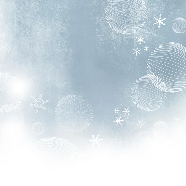 Modrá bílá zimní pozadí textury s měkkou abstraktní sněhové vločky — Stock fotografie