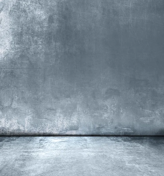 Grunge gris bleu design de la chambre - texture abstraite de fond en béton — Photo