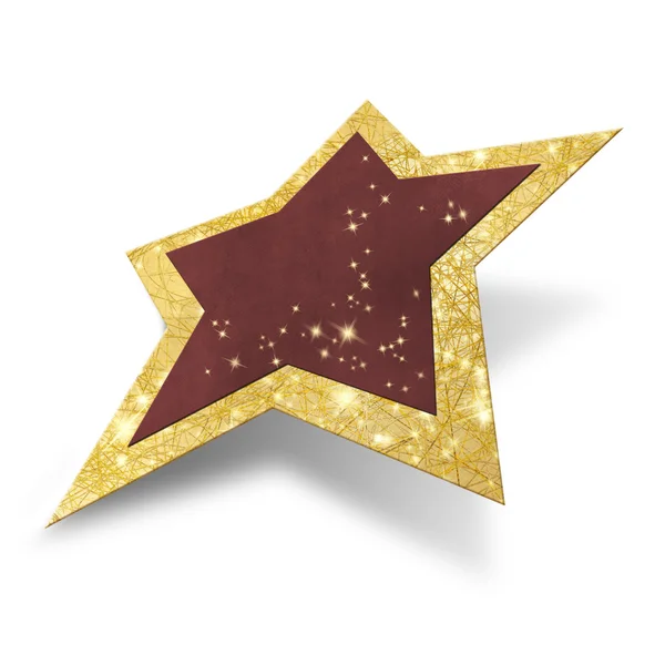 Sparkling Christmas star isolated including clipping path — Stock Photo, Image