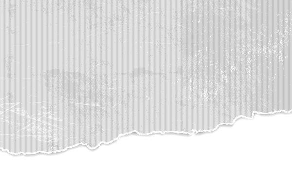 Серый бумажный фон с разорванными краями - текстура гофрокартона
