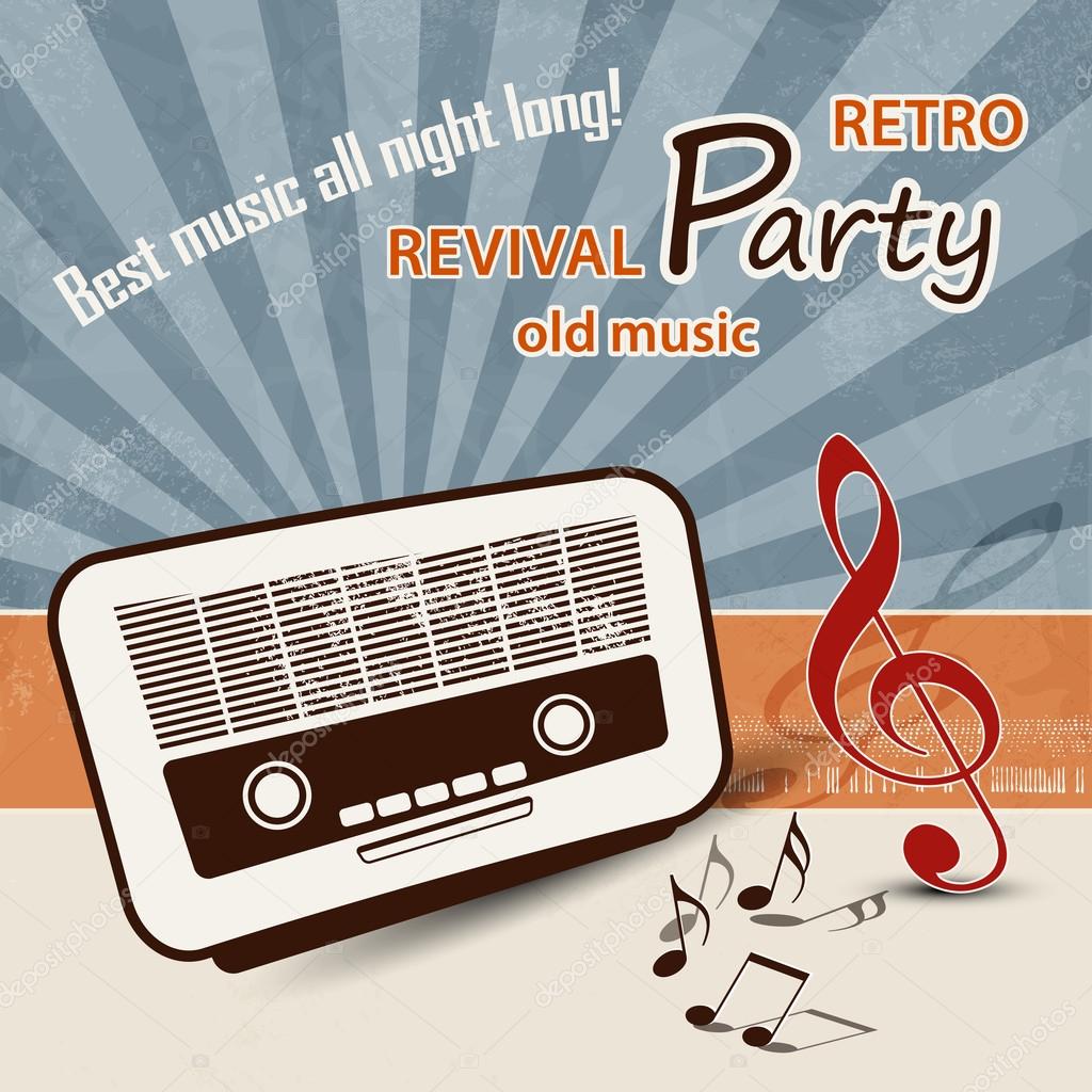 50s music background retro party poster — Stock Vector © doozie 73633305