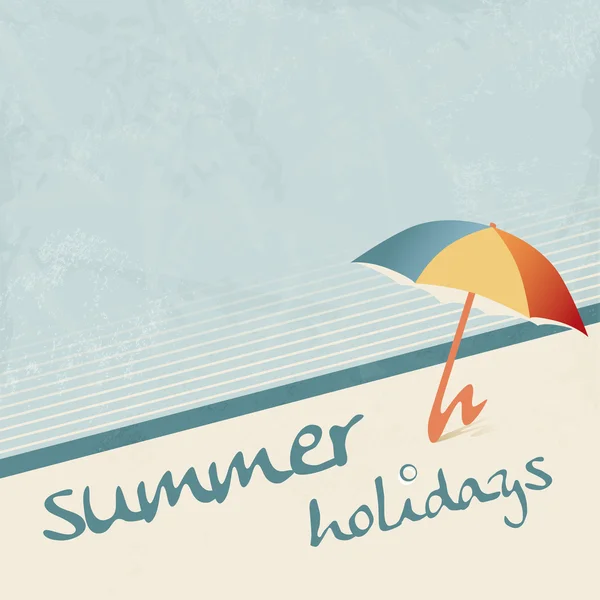 Retro férias de verão fundo 50s —  Vetores de Stock