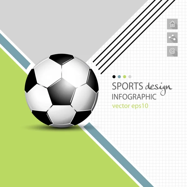 Soccer ball - sports background - football infographic