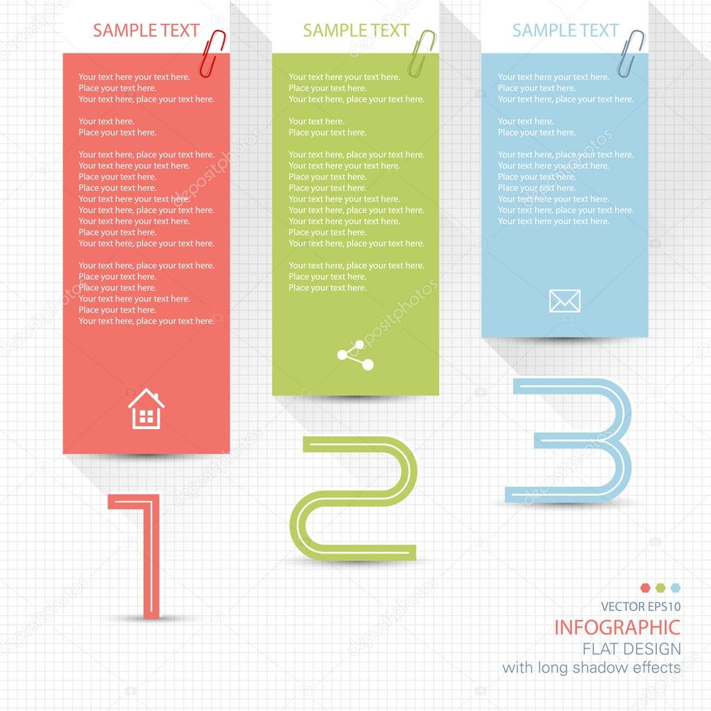 Infographic elements - memo post it notes