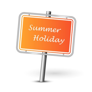 Yaz tatil izole simgesi - seyahat sembolü - turizm işareti