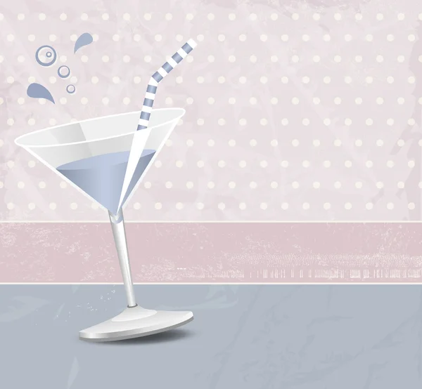 Vintage sfondo cocktail in morbidi colori pastello — Vettoriale Stock