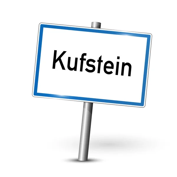 City sign - Kufstein - Austria — Stock Vector