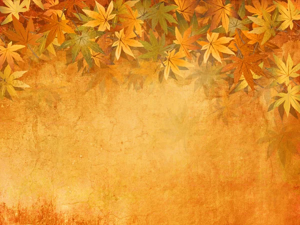 Herbst Blätter Hintergrund in gelb orange Herbst Farben - vintage style — Stockfoto