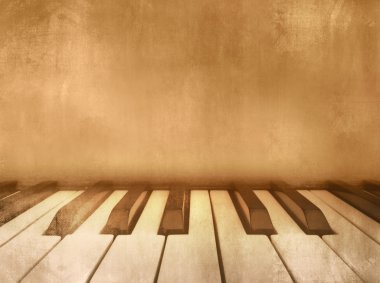 Müzik arka plan vintage - piyano tuşları