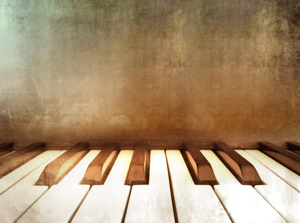 Grunge piano - retro music background — Stock Photo, Image