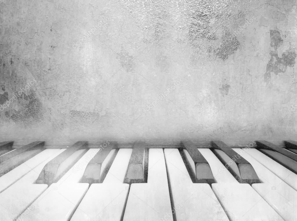Piano keys - vintage music background