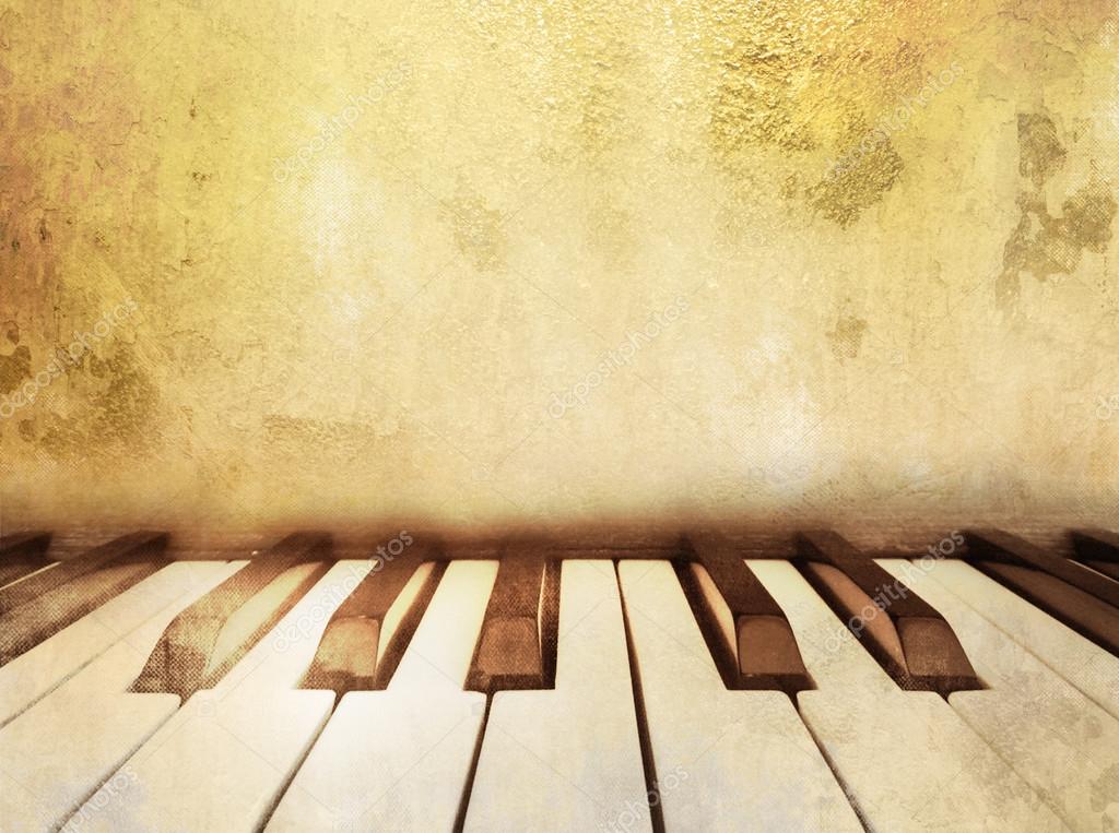Vintage music background with piano keys Stock Photo by ©doozie 92150538