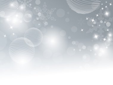 Mavi gri kış arka plan beyaz için solma bokeh ışıklar ile