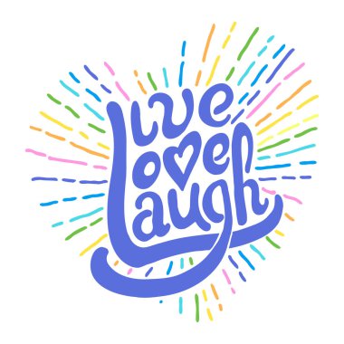Live Love Laugh vektör çizimi