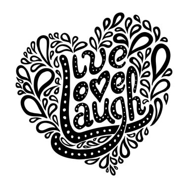Live Love Laugh vektör çizimi