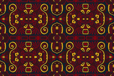 Soyut Etnik Biçim Vektörsüz Desen