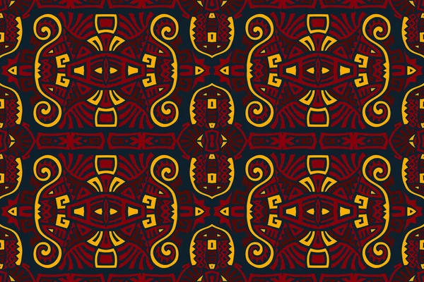 Abstracto estilo étnico Vector patrón sin costura — Archivo Imágenes Vectoriales