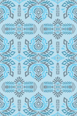 Soyut Etnik Biçim Vektörsüz Desen