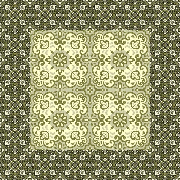 Aulejos Tile Vector Seamless Pattern — 스톡 벡터
