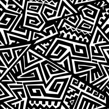 Soyut vektör Dikişsiz desen Etnik tarzda
