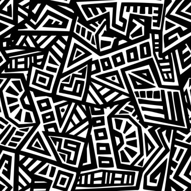Soyut vektör Dikişsiz desen Etnik tarzda