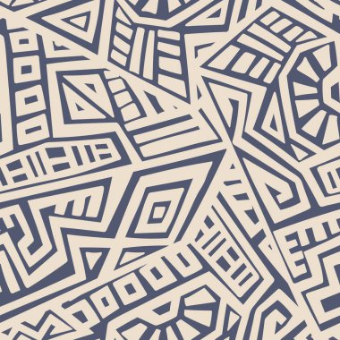 Soyut vektör Dikişsiz desen Etnik tarzda
