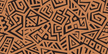 Soyut vektör Dikişsiz desen Etnik tarzda