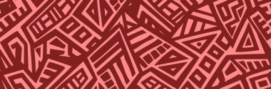 Soyut vektör Dikişsiz desen Etnik tarzda
