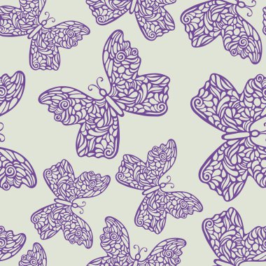 güzel elle çizilmiş kelebekler