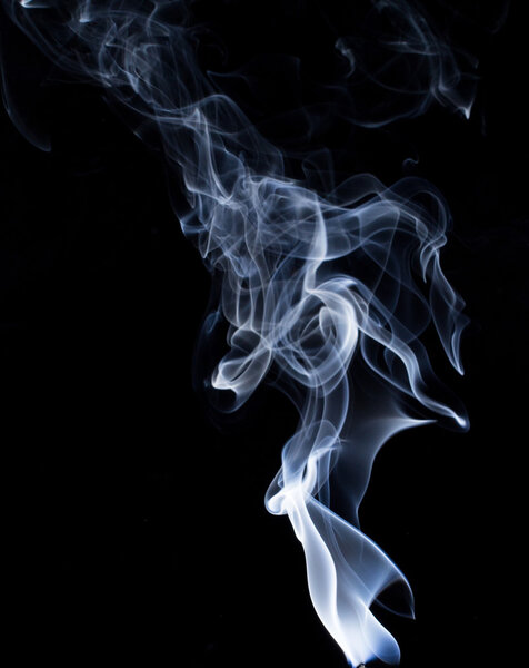 Cloud of smoke on a black background