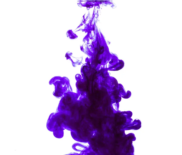 Gekleurde inkt zijn wervelende onderwater Stockfoto