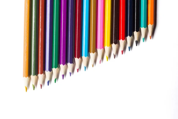 Een kleurrijke potloden — Stockfoto